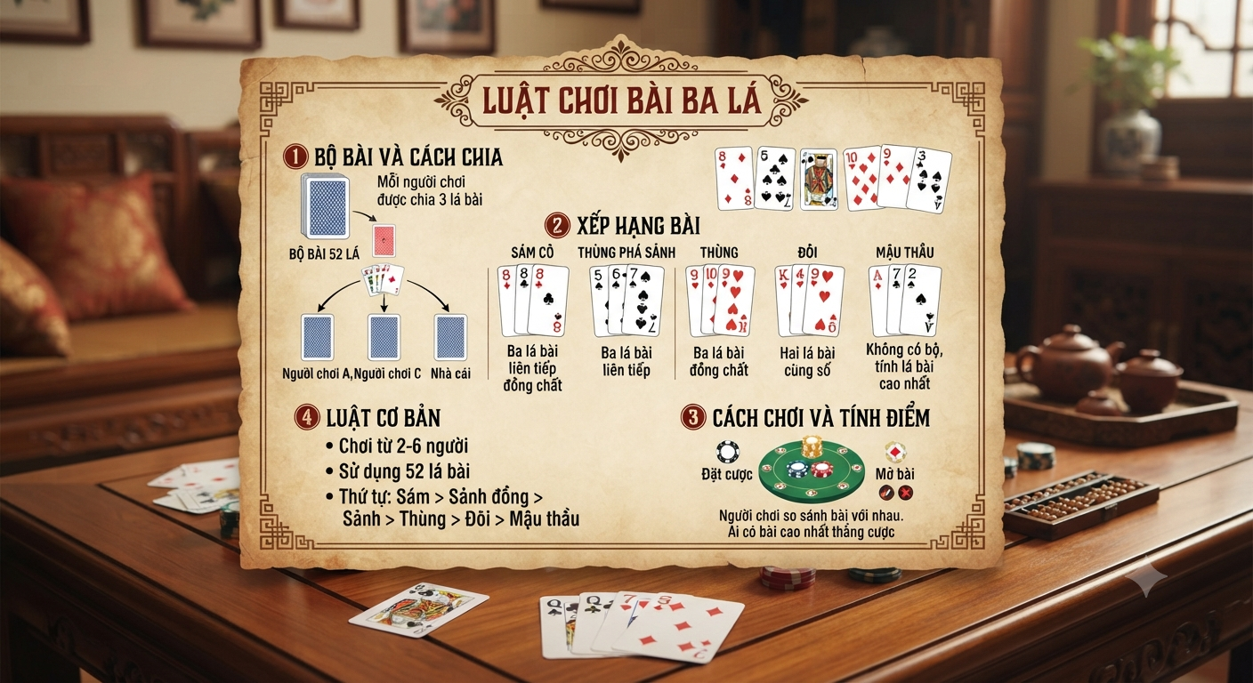 luật chơi bài ba lá