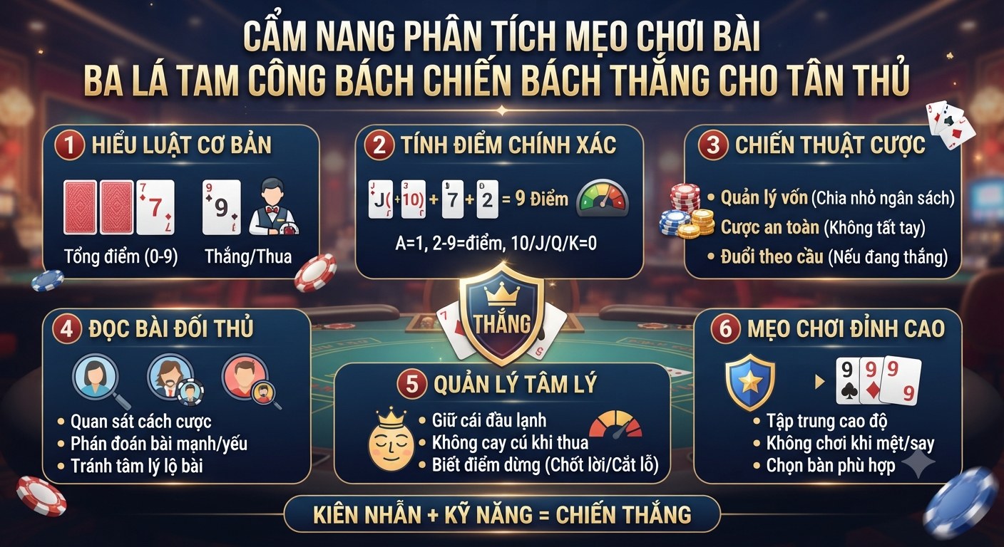 mẹo chơi bài ba lá tam công